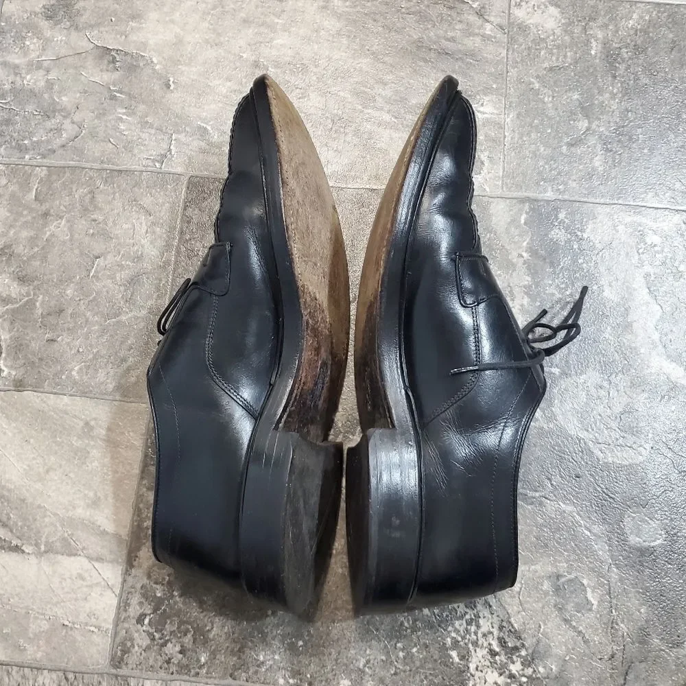 Allen Edmonds‎ Hillcrest Black Leather Bicycle Toe Derby Oxford Dress Shoe 11.5